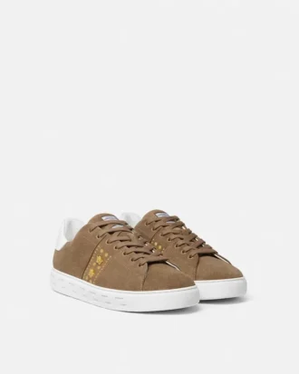 Baskets en daim ornées de motifs Greca Sneakers