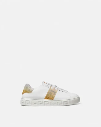 Baskets en nylon ornées Greca Sneakers