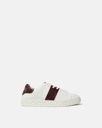 Baskets en nylon ornées Greca Sneakers