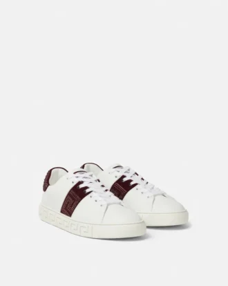 Baskets en nylon ornées Greca Sneakers