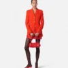 Blazer ajusté à boutons en laine cloutée