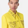 Blazer ajusté à boutons en laine cloutée