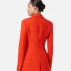 Blazer ajusté à boutons en laine cloutée