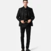 Blazer croisé en jacquard léopard