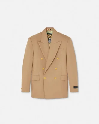 Blazer croisé en laine mélangée