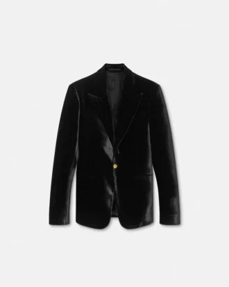 Blazer droit en velours