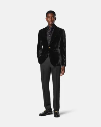 Blazer droit en velours