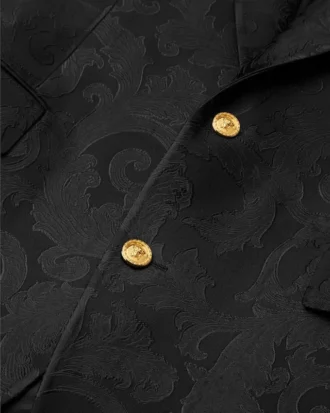 Blazer en laine mélangée jacquard