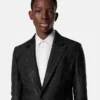 Blazer en laine mélangée jacquard