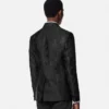 Blazer en laine mélangée jacquard