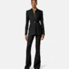 Blazer en laine mélangée jacquard python Blazer en laine mélangée jacquard python