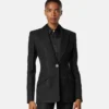Blazer en laine mélangée jacquard python Blazer en laine mélangée jacquard python