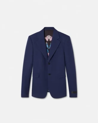 Blazer en laine à simple boutonnage