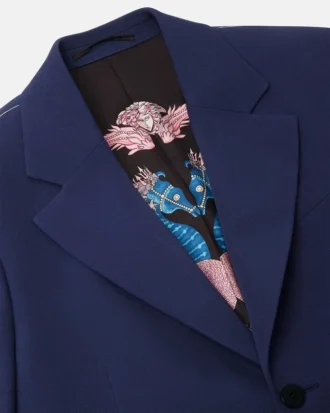Blazer en laine à simple boutonnage