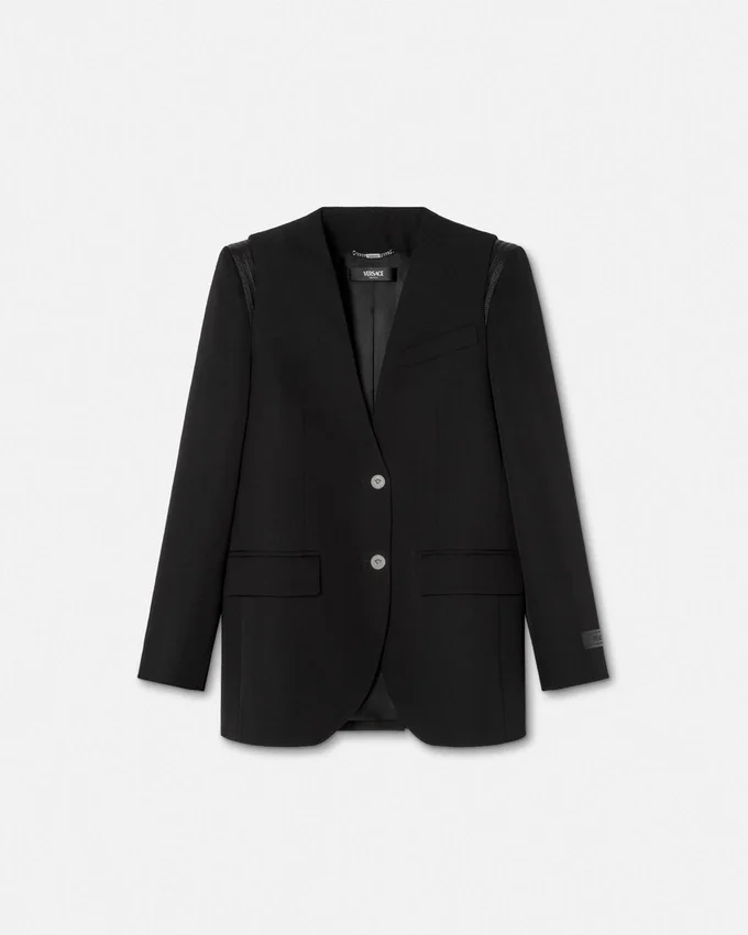 Blazer simple boutonnage en laine Blazer simple boutonnage en laine