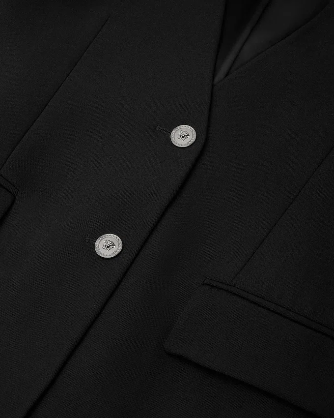 Blazer simple boutonnage en laine Blazer simple boutonnage en laine