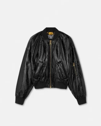 Blouson bomber enduit brillant
