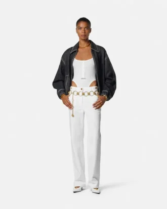 Blouson en denim orné
