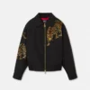 Blouson en laine mélangée Versace Leopard