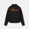 Blouson en laine mélangée Versace Leopard