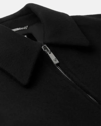 Blouson zippé en laine et cachemire
