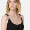 Body drapé en jersey crêpe stretch