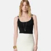 Body drapé en jersey crêpe stretch