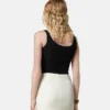 Body drapé en jersey crêpe stretch