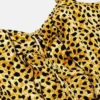 Body en soie à imprimé guépard intégral Body en soie à imprimé guépard intégral