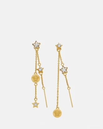 Boucles d&rsquo;oreilles pendantes Medusa Star en cristal
