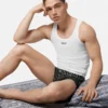 Boxer en jersey de coton jacquard imprimé Boxer en jersey de coton jacquard imprimé