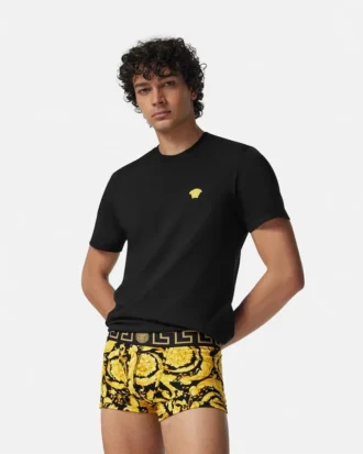 Boxer en jersey de coton jacquard imprimé