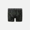 Boxer long en jersey de coton jacquard imprimé Boxer long en jersey de coton jacquard imprimé