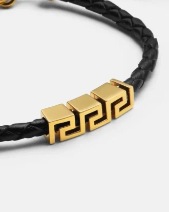 Bracelet en cuir Greca