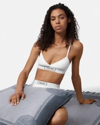 Brassière en coton côtelé