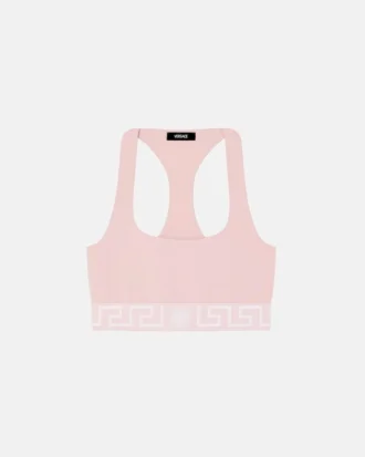 Brassière en jersey de coton à encolure dégagée