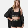 Brassière en jersey de coton à encolure dégagée Brassière en jersey de coton à encolure dégagée