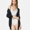 Brassière en jersey de coton à encolure dégagée Brassière en jersey de coton à encolure dégagée
