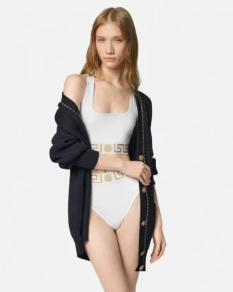 Brassière en jersey de coton à encolure dégagée