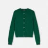 Cardigan ajusté en maille jacquard de viscose Cardigan ajusté en maille jacquard de viscose