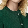 Cardigan ajusté en maille jacquard de viscose Cardigan ajusté en maille jacquard de viscose
