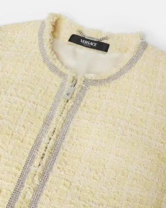 Cardigan en tweed cristallisé