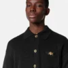 Cardigan polo en maille cachemire et coton Cardigan polo en maille cachemire et coton