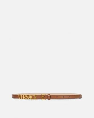 Ceinture en cuir avec logo Versace 1,5 cm