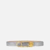 Ceinture en cuir avec épingle de sûreté en cristal 3 cm