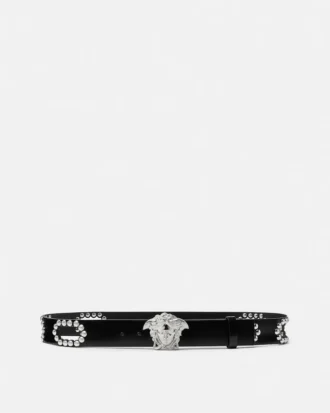 Ceinture en cuir cloutée La Medusa 4 cm