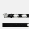 Ceinture en cuir cloutée La Medusa 4 cm Ceinture en cuir cloutée La Medusa 4 cm