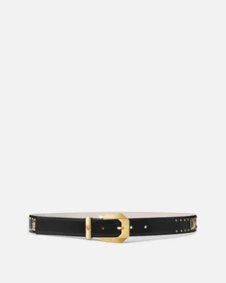 Ceinture en cuir embellie Medusa Heritage 3 cm