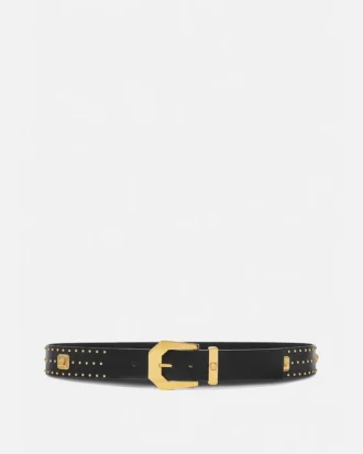 Ceinture en cuir embellie Medusa Heritage 4 cm