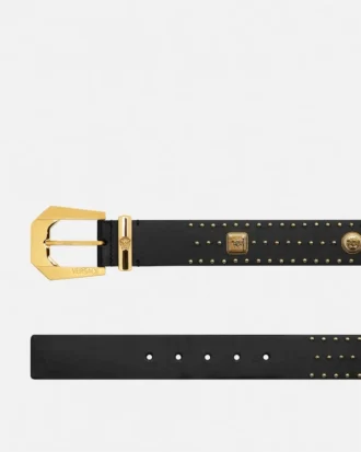 Ceinture en cuir embellie Medusa Heritage 4 cm